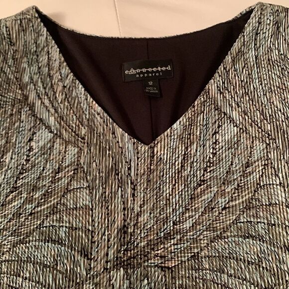 Connected Apparel Tiered Layered Dress Size 12 - Picture 8 of 12